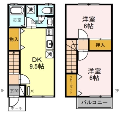 プランドール篠崎の物件間取画像